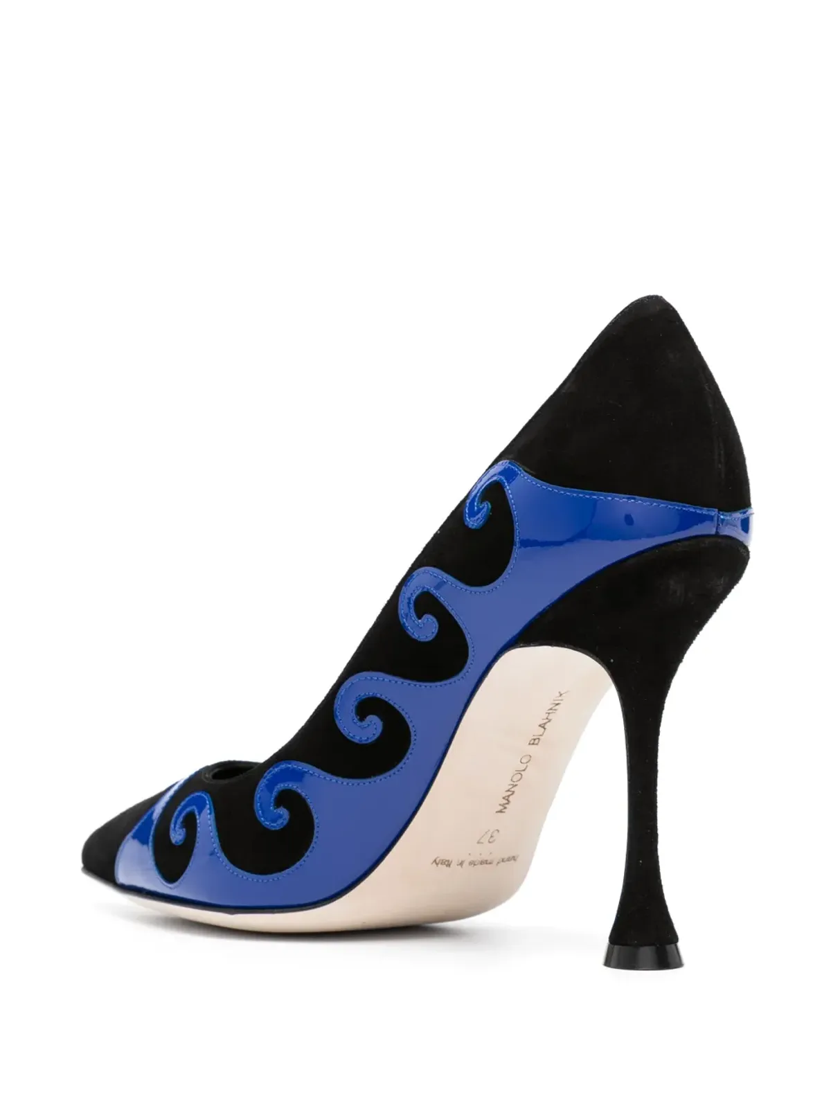 Manolo Blahnik Kasai 105mm swirl-detail pumps - Black - 画像3