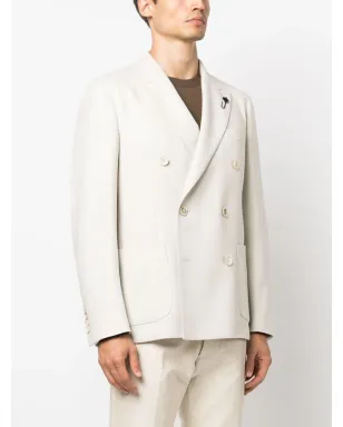 Lardini ピークラペル ダブルブレスト ブレザー - サムネイル3