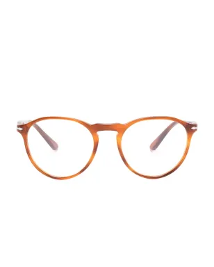 Persol べっ甲調 丸形フレーム眼鏡 - ブラウン - サムネイル1