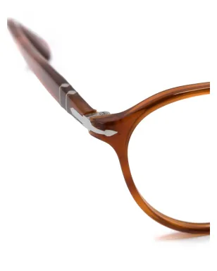 Persol べっ甲調 丸形フレーム眼鏡 - ブラウン - サムネイル3