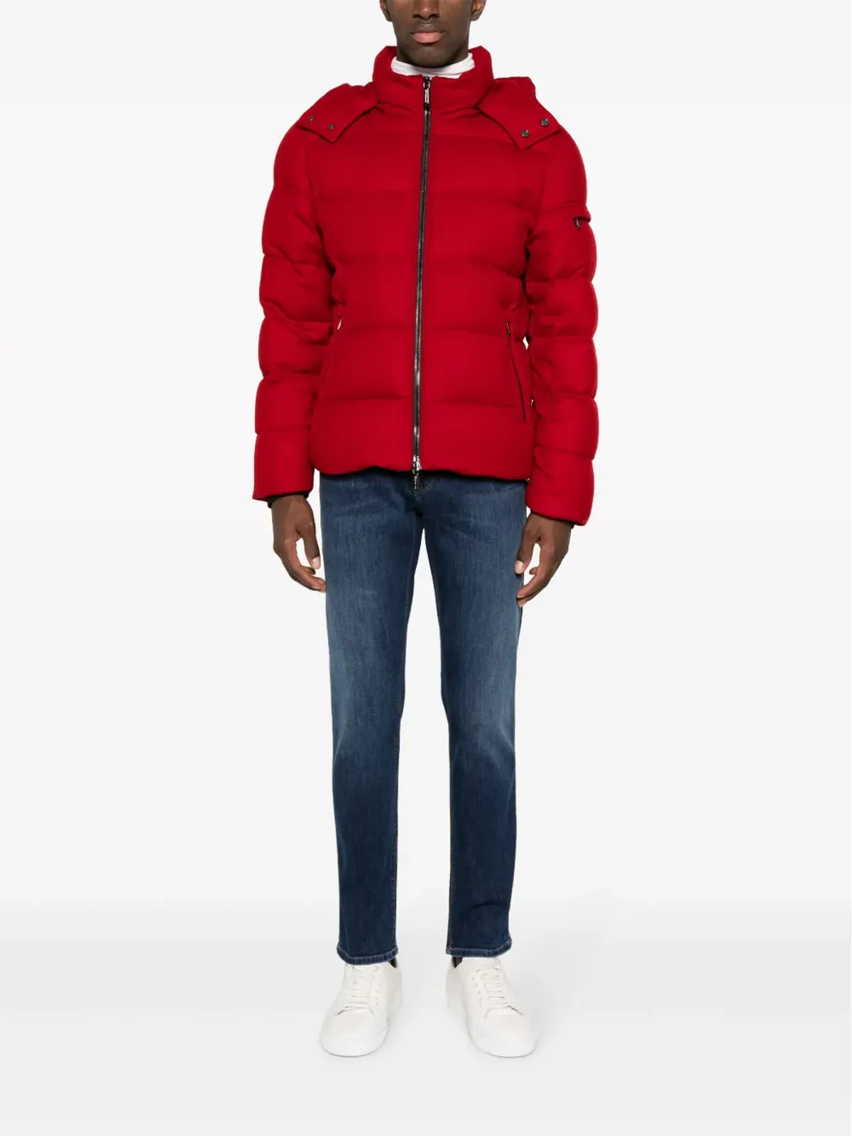 Moorer Brett hooded down jacket - Red - 画像2