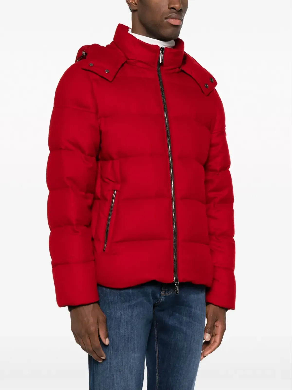 Moorer Brett hooded down jacket - Red - 画像3