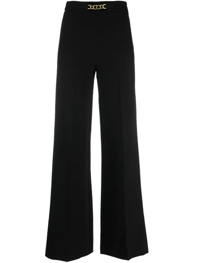 TWINSET TWINSET オーバル-T チェーン付きワイドレッグパンツの商品画像