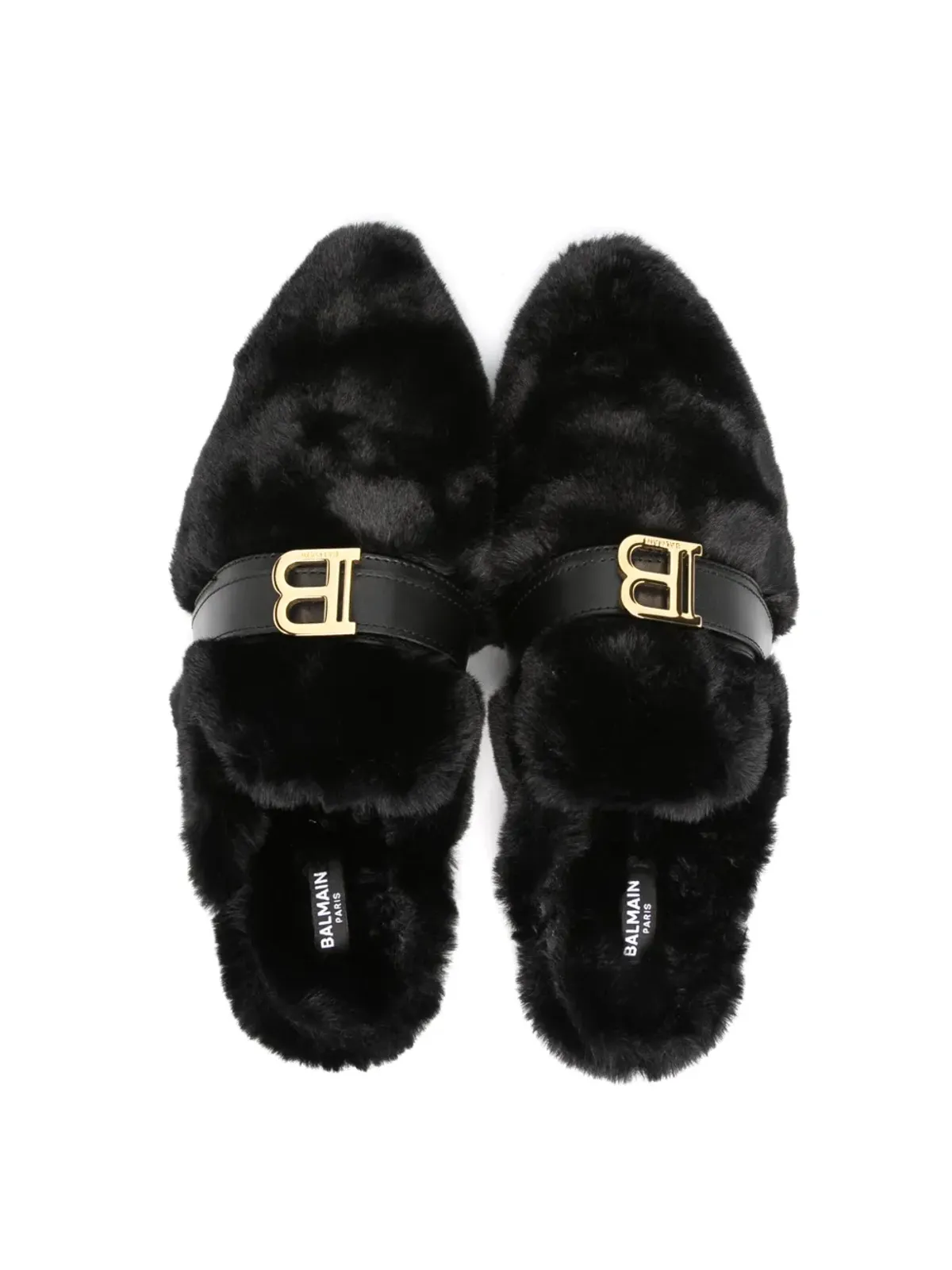 Balmain Kids ロゴプレートスリッパ - 画像3
