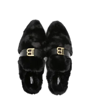 Balmain Kids ロゴプレートスリッパ - サムネイル3