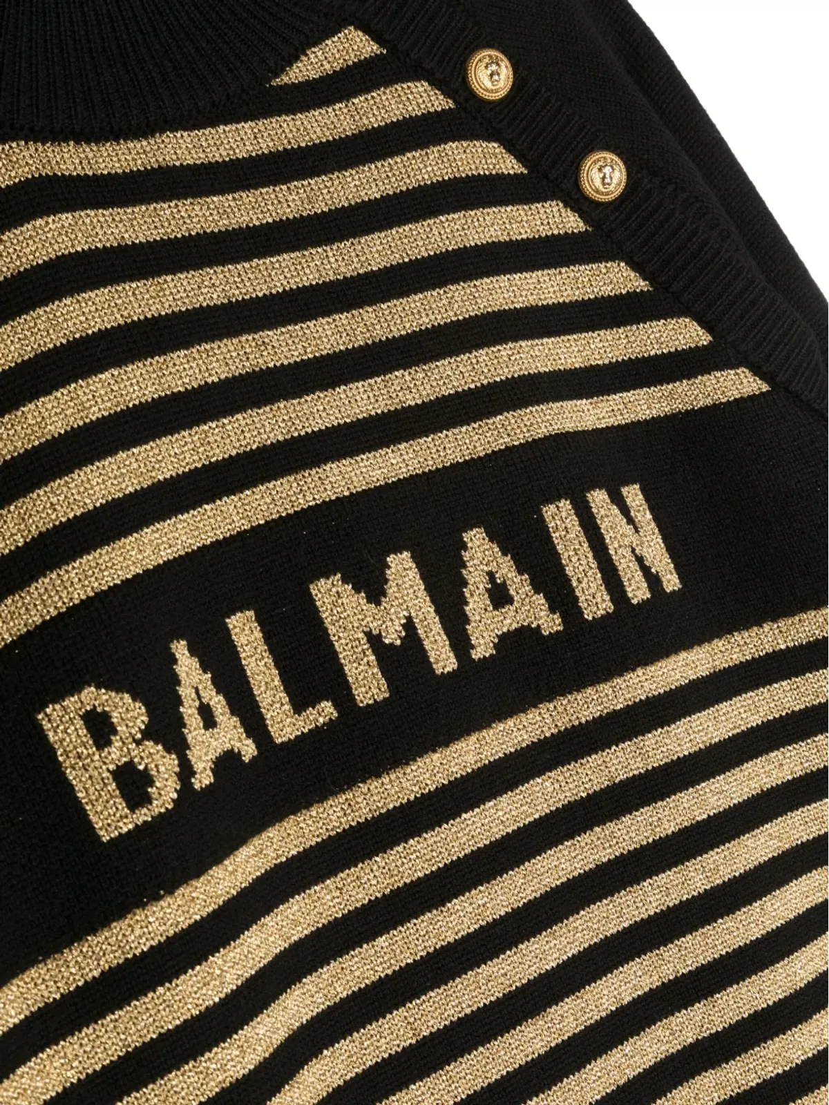 Balmain Kids ロゴプリント クルーネック ジャンパー - ブラック - 画像3