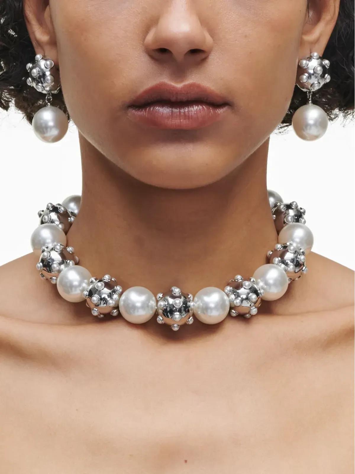 Marc Jacobs パールドットネックレス ホワイト - 画像3