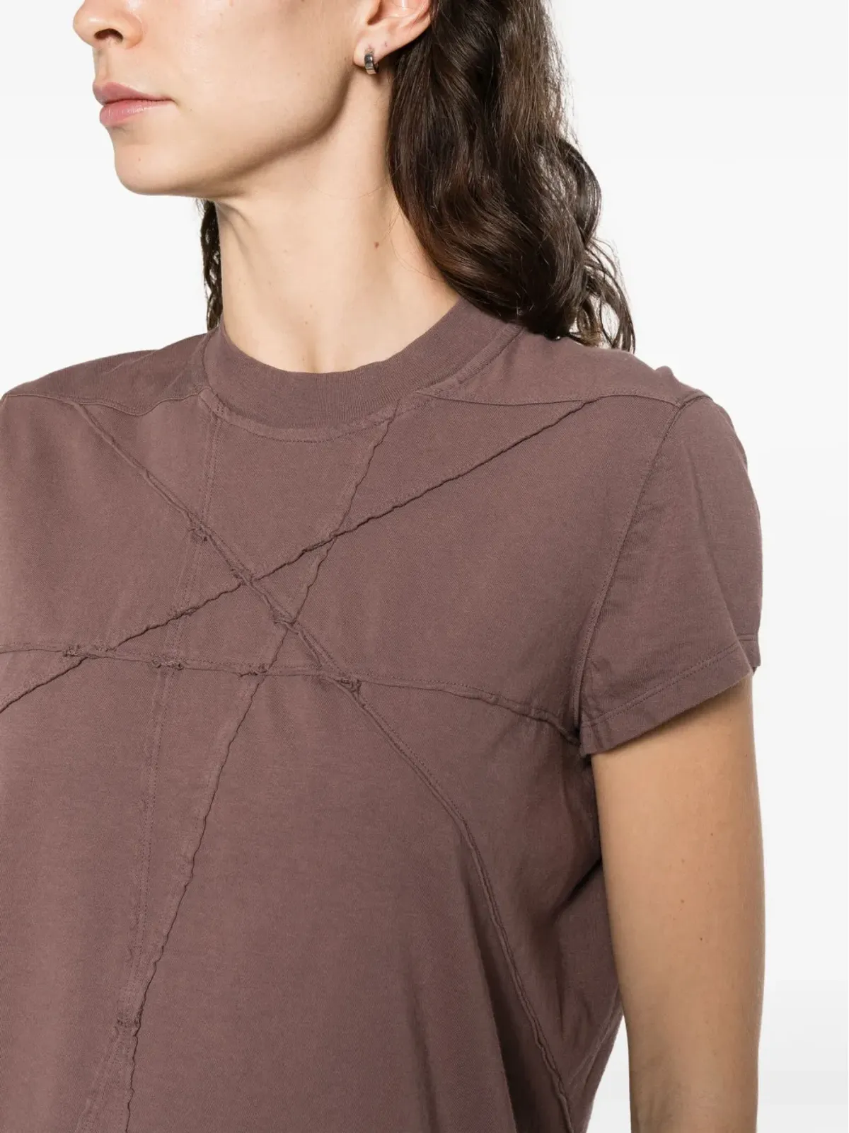 Rick Owens DRKSHDW トーンステッチ コットン Tシャツ - 画像5