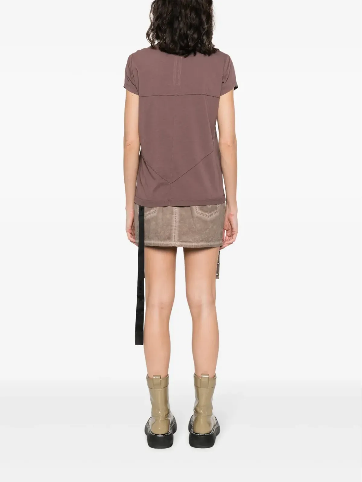 Rick Owens DRKSHDW トーンステッチ コットン Tシャツ - 画像4