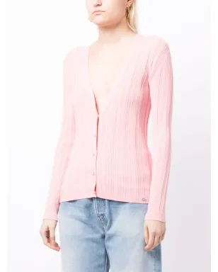 Sonia Rykiel ロゴ文字入りVネックカーディガン - サムネイル3