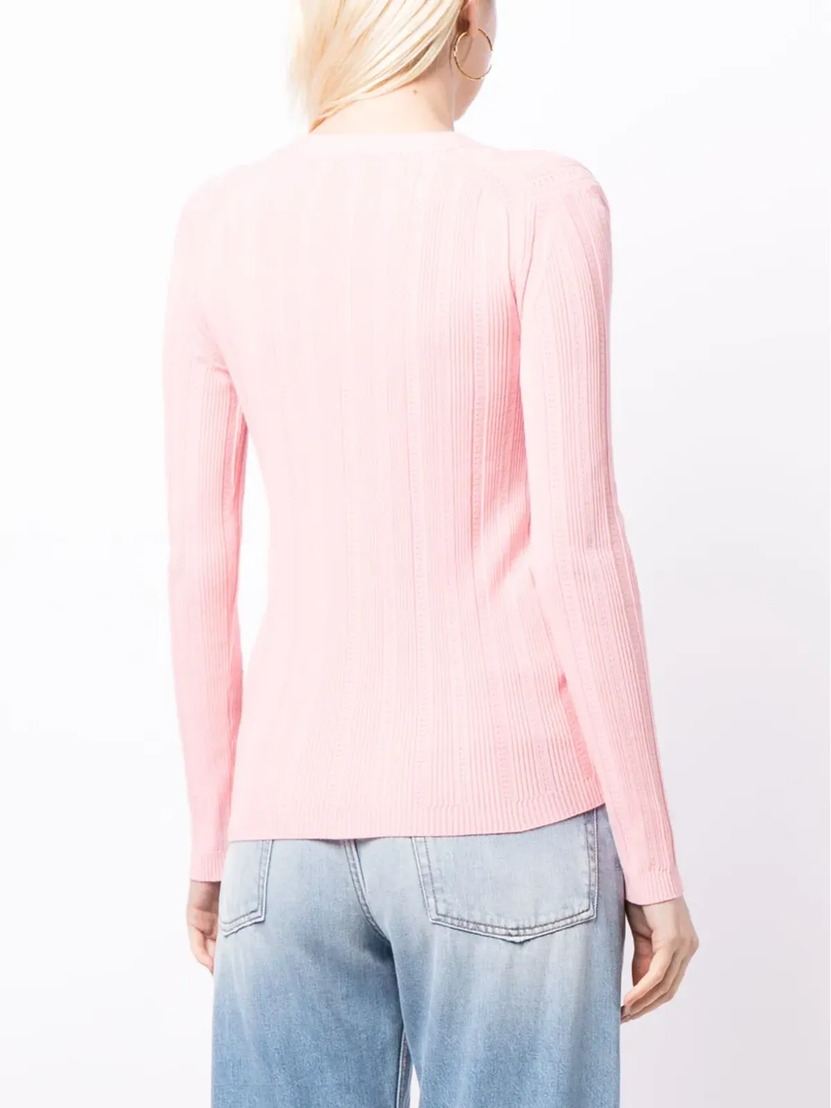 Sonia Rykiel ロゴ文字入りVネックカーディガン - 画像4