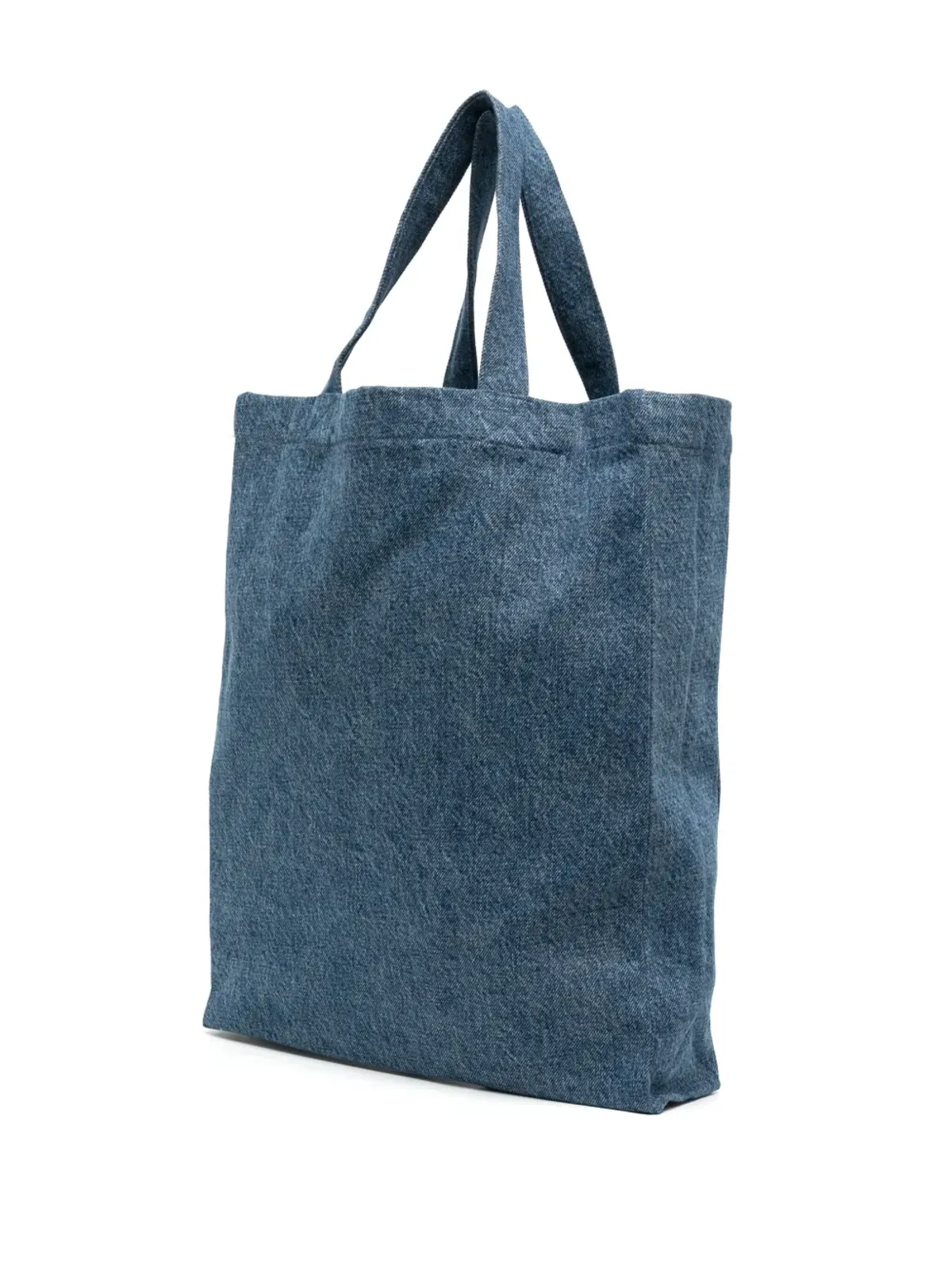 A.P.C. ロゴプリント デニム トートバッグ ブルー - 画像3