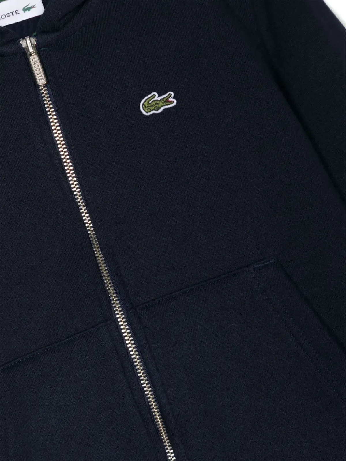 Lacoste Kids ロゴ刺繍ジップアップフーディー - 画像3
