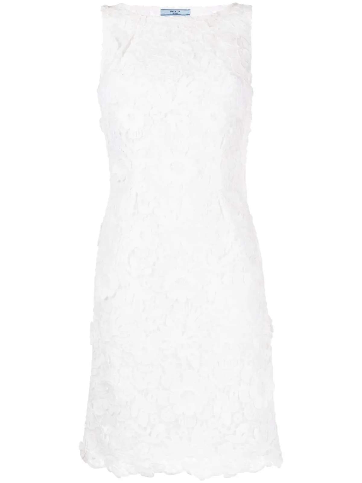 Prada ビンテージ 花柄の broderie anglaise ドレス - 白 - 画像1