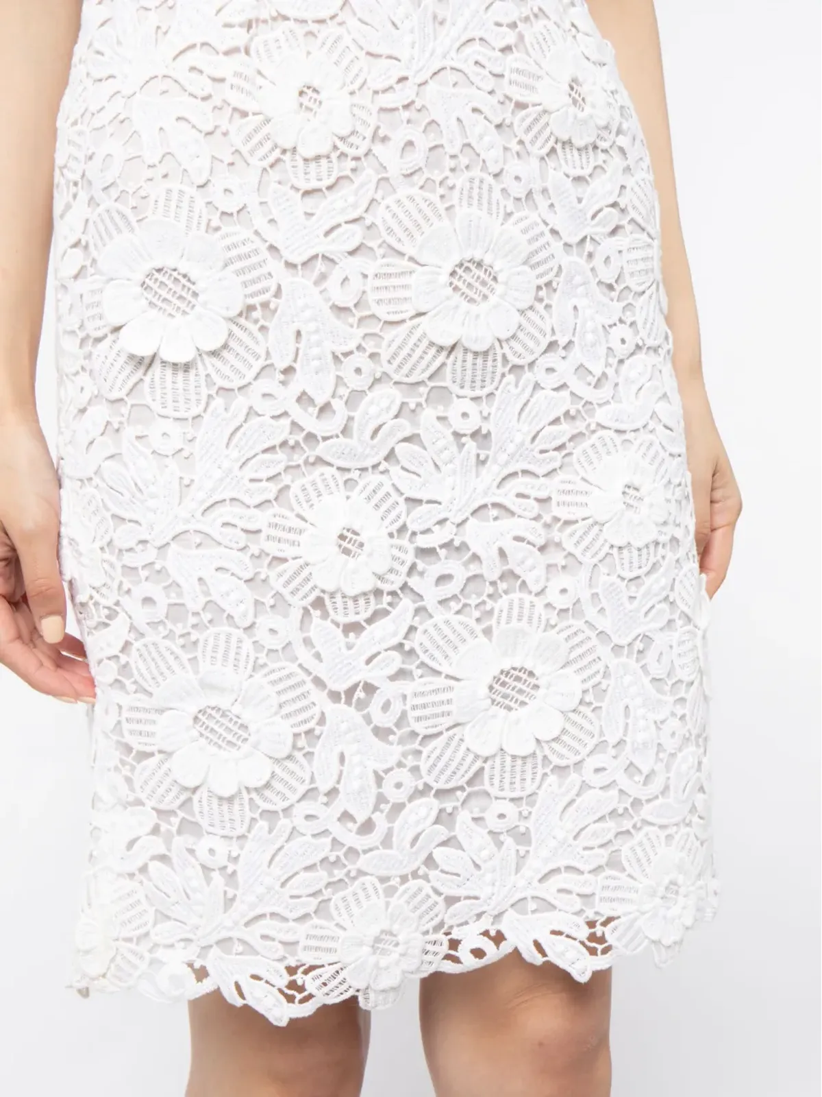 Prada ビンテージ 花柄の broderie anglaise ドレス - 白 - 画像5