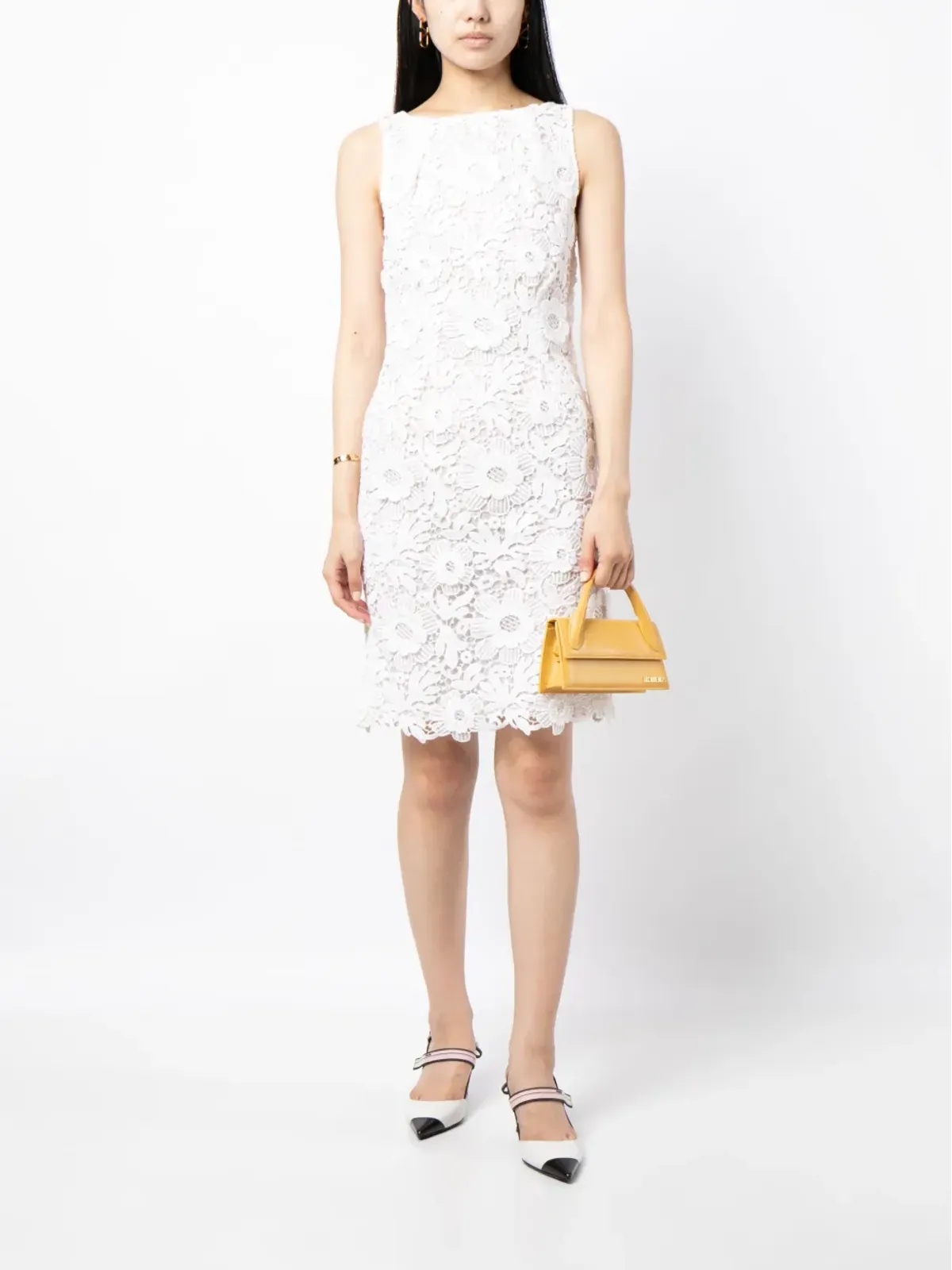 Prada ビンテージ 花柄の broderie anglaise ドレス - 白 - 画像2