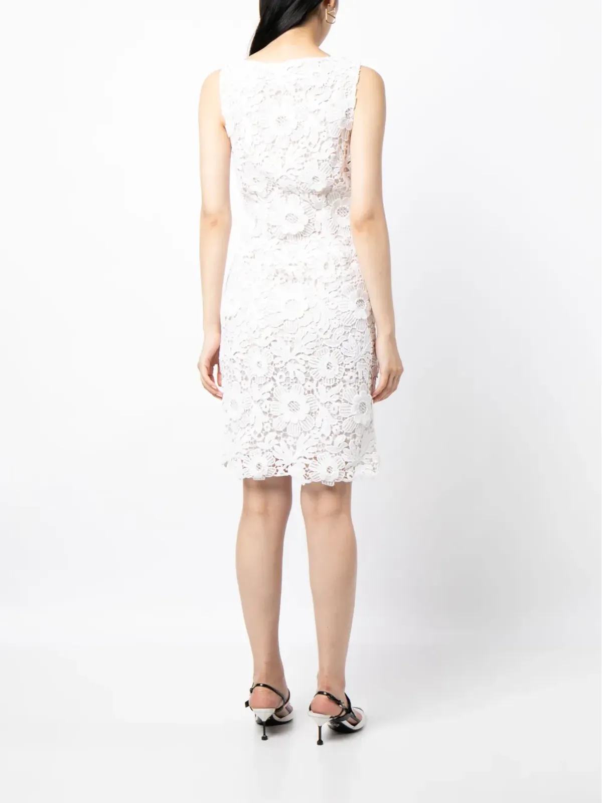 Prada ビンテージ 花柄の broderie anglaise ドレス - 白 - 画像4