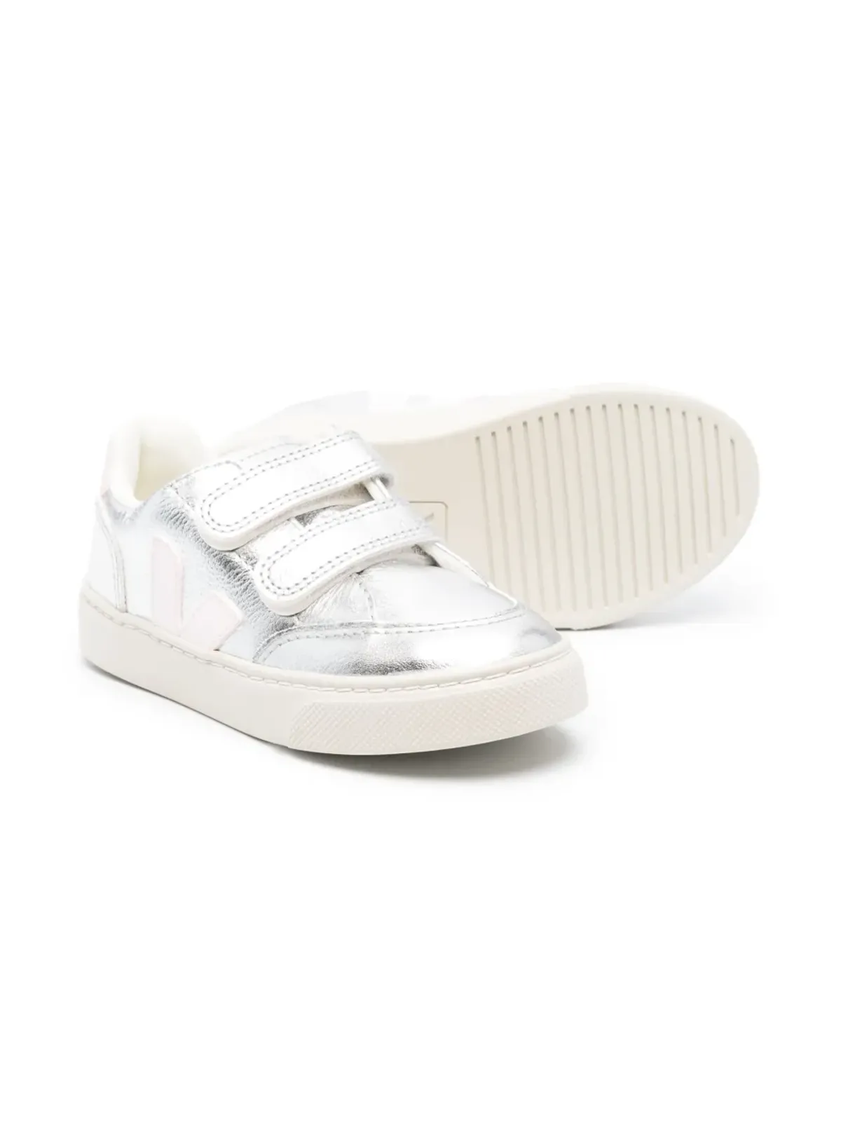VEJA Kids V-12 ChromeFree メタリックスニーカー - 画像2