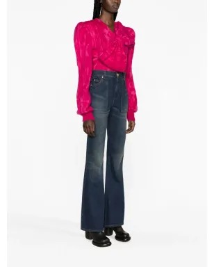 Balmain ハイライズフレアジーンズ - ブルー - サムネイル3