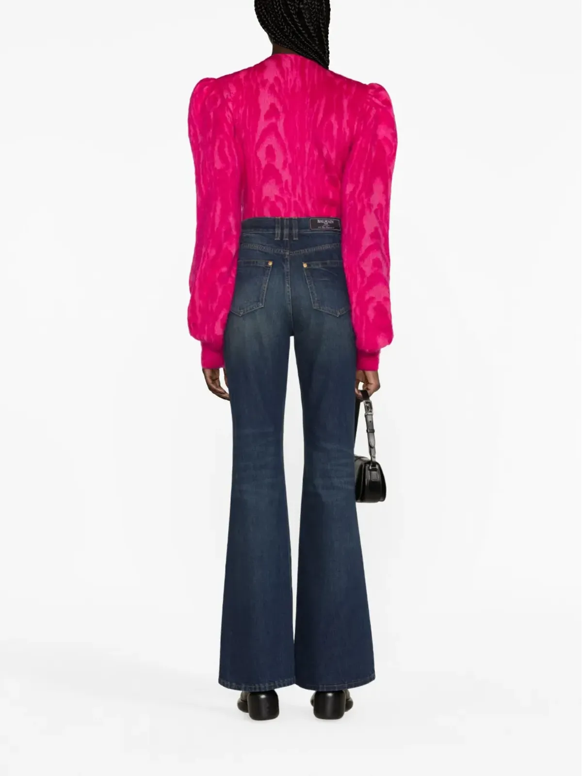 Balmain ハイライズフレアジーンズ - ブルー - 画像4