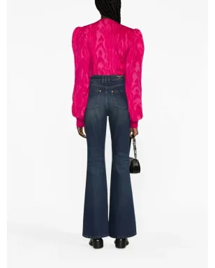 Balmain ハイライズフレアジーンズ - ブルー - サムネイル4