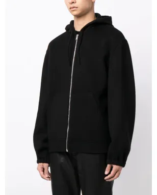 Givenchy ジップフロント ウール混紡 フーディ ブラック - サムネイル3