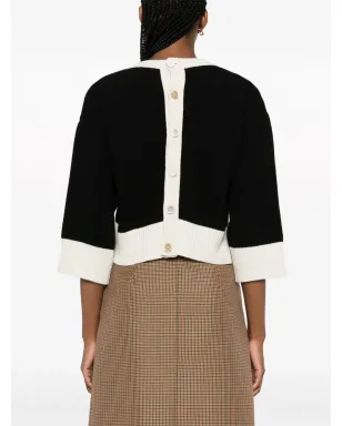 Marni ロゴ入りインターシャ クロップドセーター - サムネイル4
