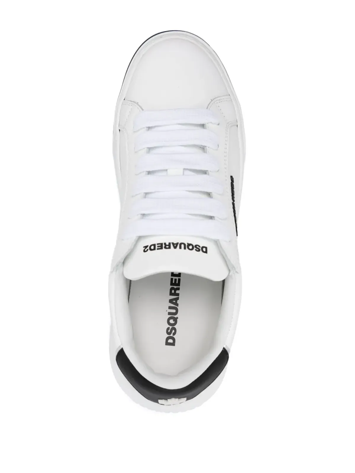 DSQUARED2 エンボスロゴ リーフ柄プリント スニーカー - ホワイト - 画像4