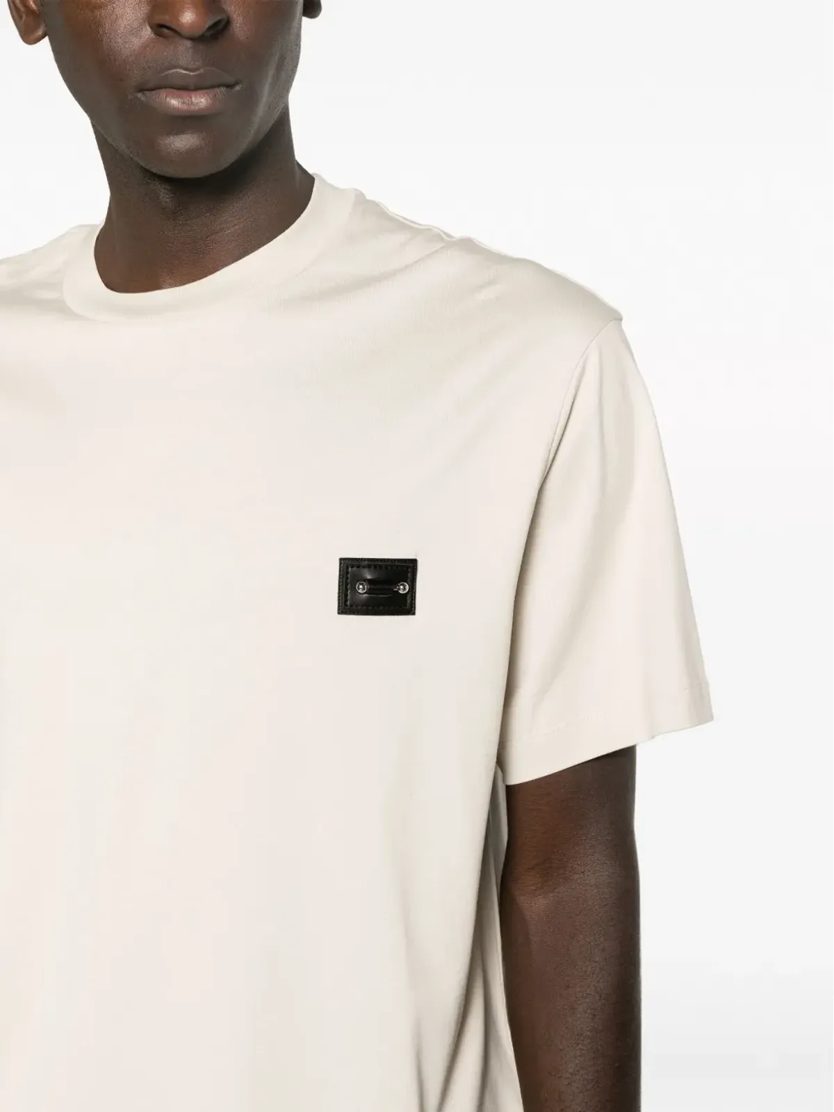 Neil Barrett パッチディテール コットン Tシャツ - ベージュ系 - 画像5