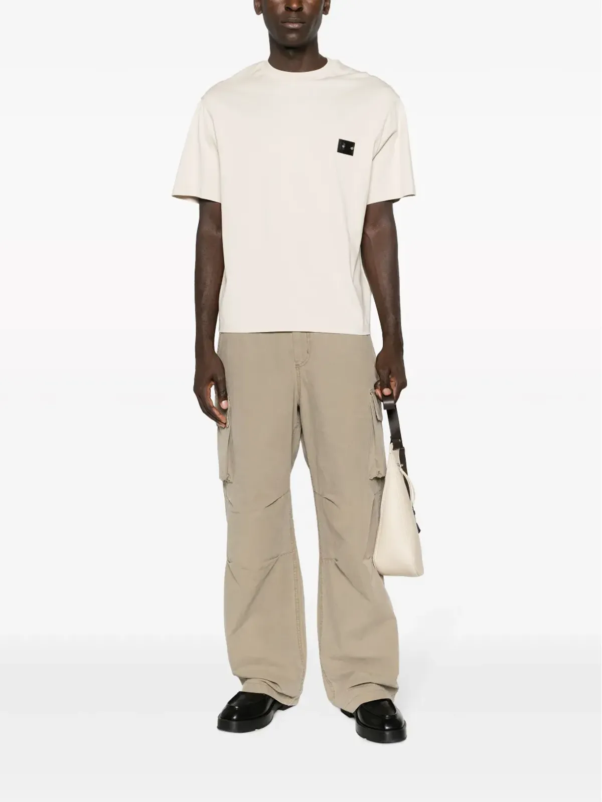 Neil Barrett パッチディテール コットン Tシャツ - ベージュ系 - 画像2