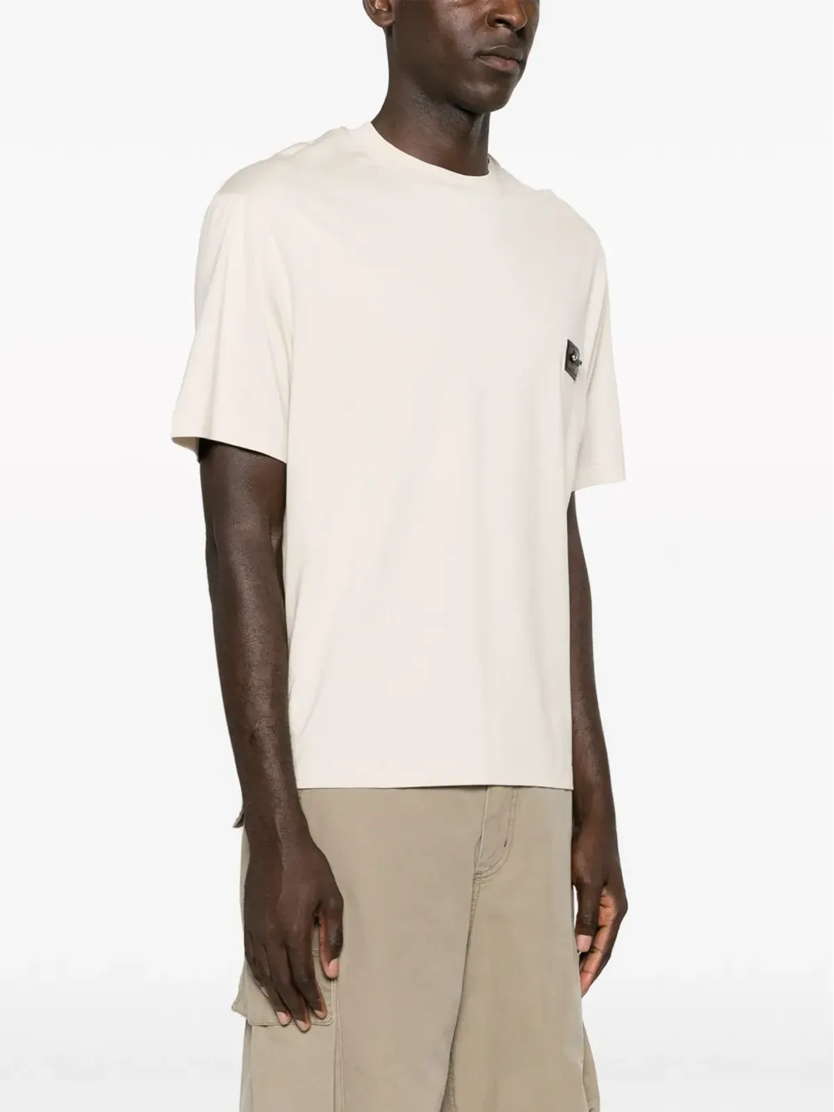 Neil Barrett パッチディテール コットン Tシャツ - ベージュ系 - 画像3