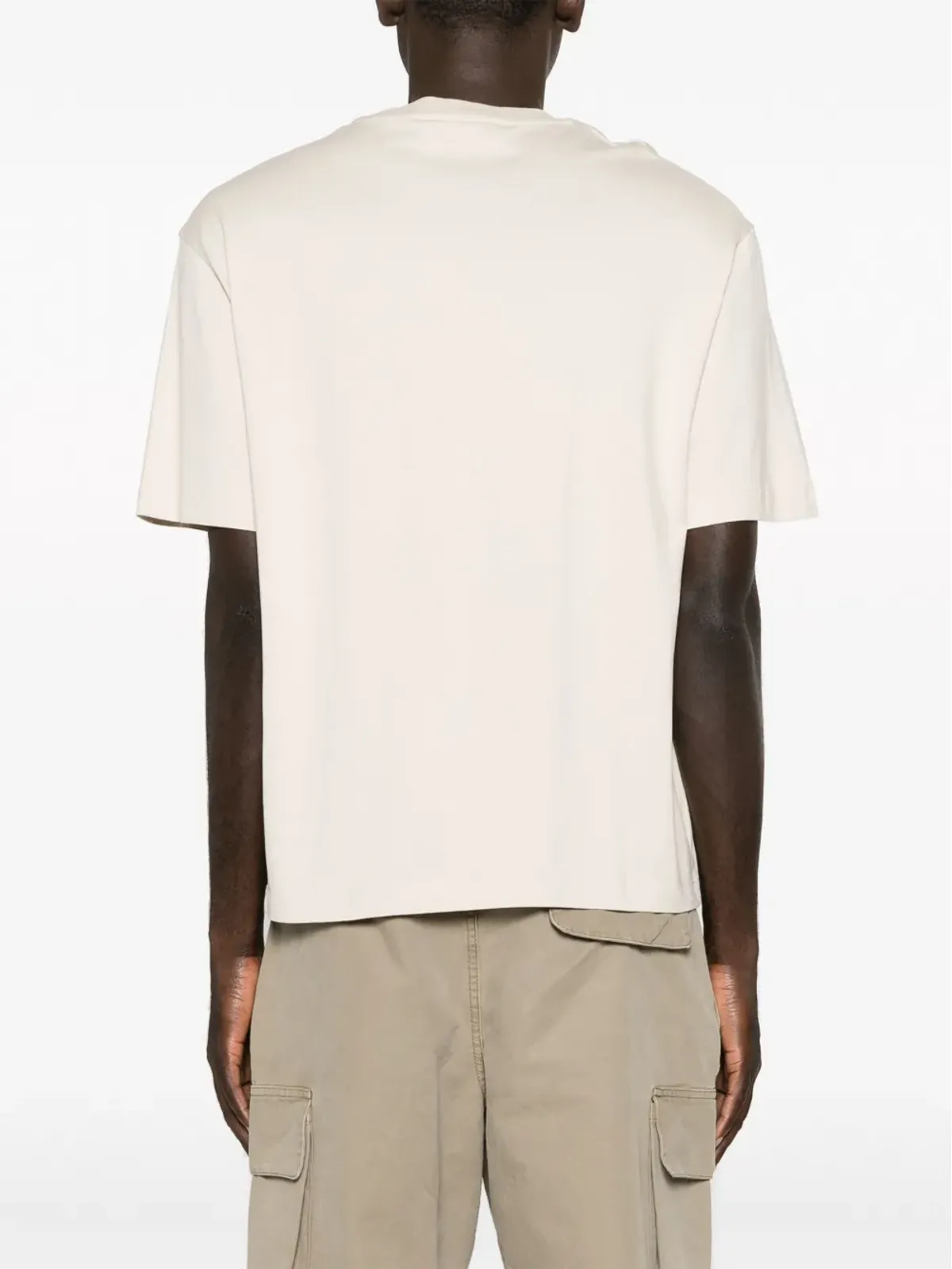 Neil Barrett パッチディテール コットン Tシャツ - ベージュ系 - 画像4