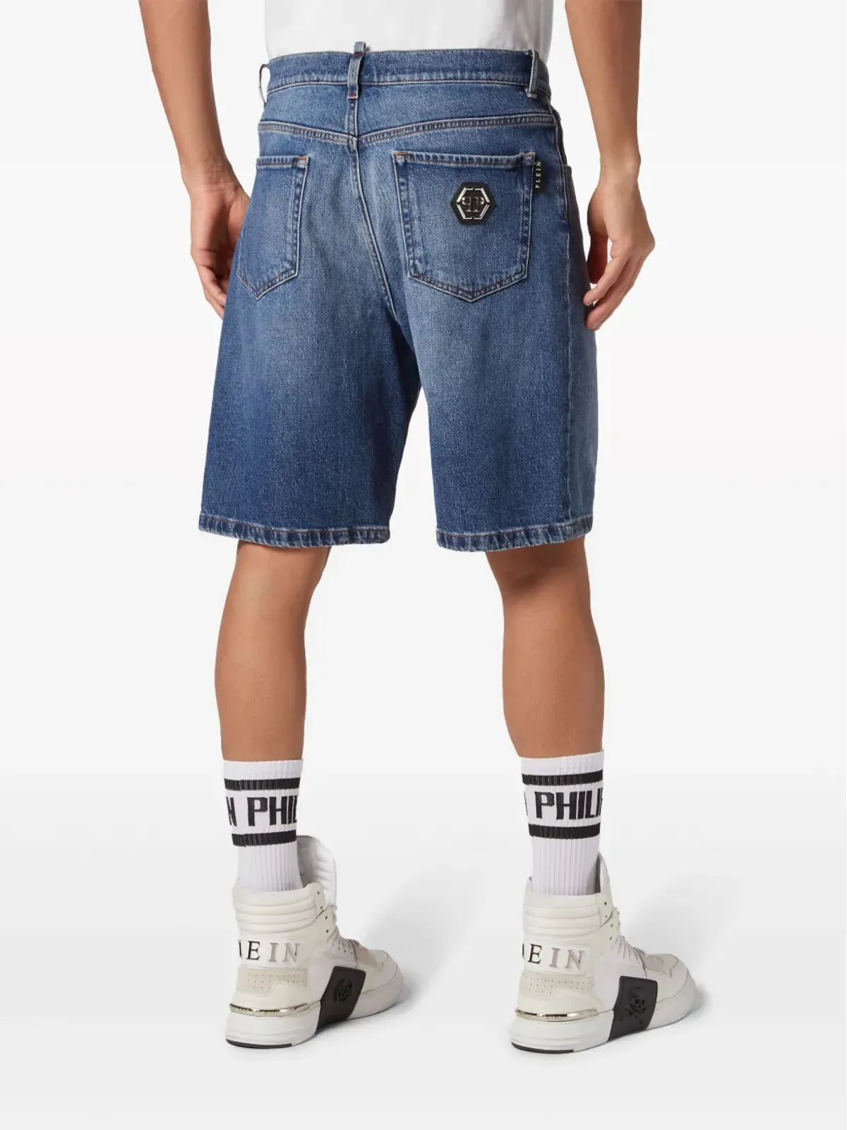 Philipp Plein フォルメンテラ ローライズ デニムショーツ - 画像3