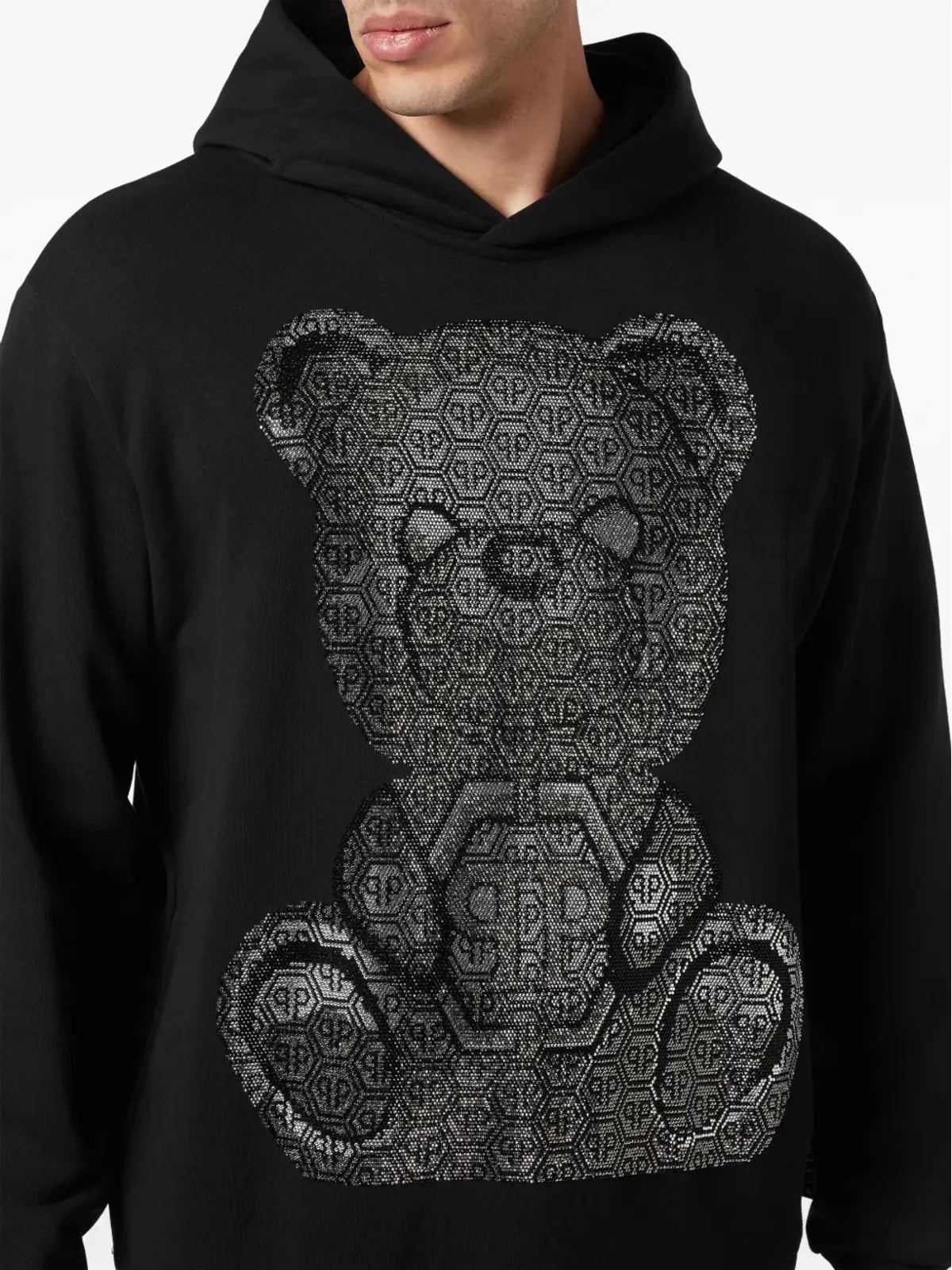 Philipp Plein テディベアプリント コットン パーカー - 画像5