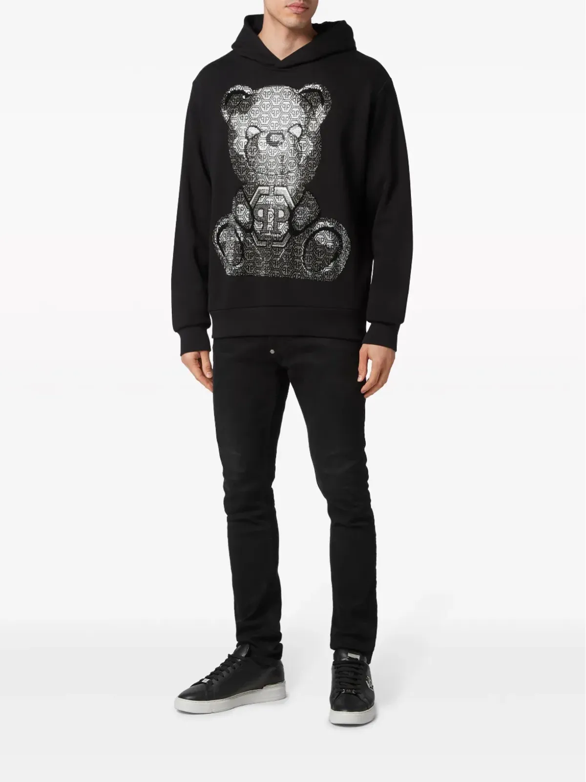 Philipp Plein テディベアプリント コットン パーカー - 画像2