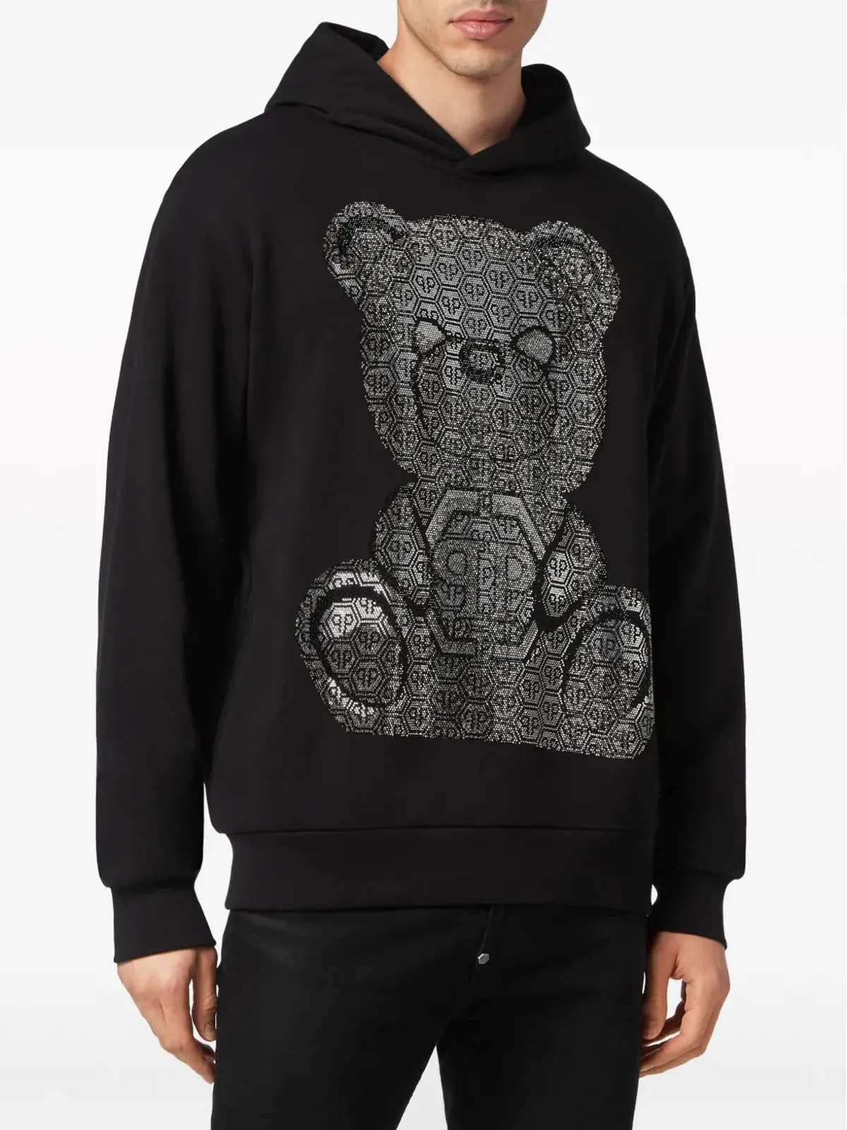 Philipp Plein テディベアプリント コットン パーカー - 画像3