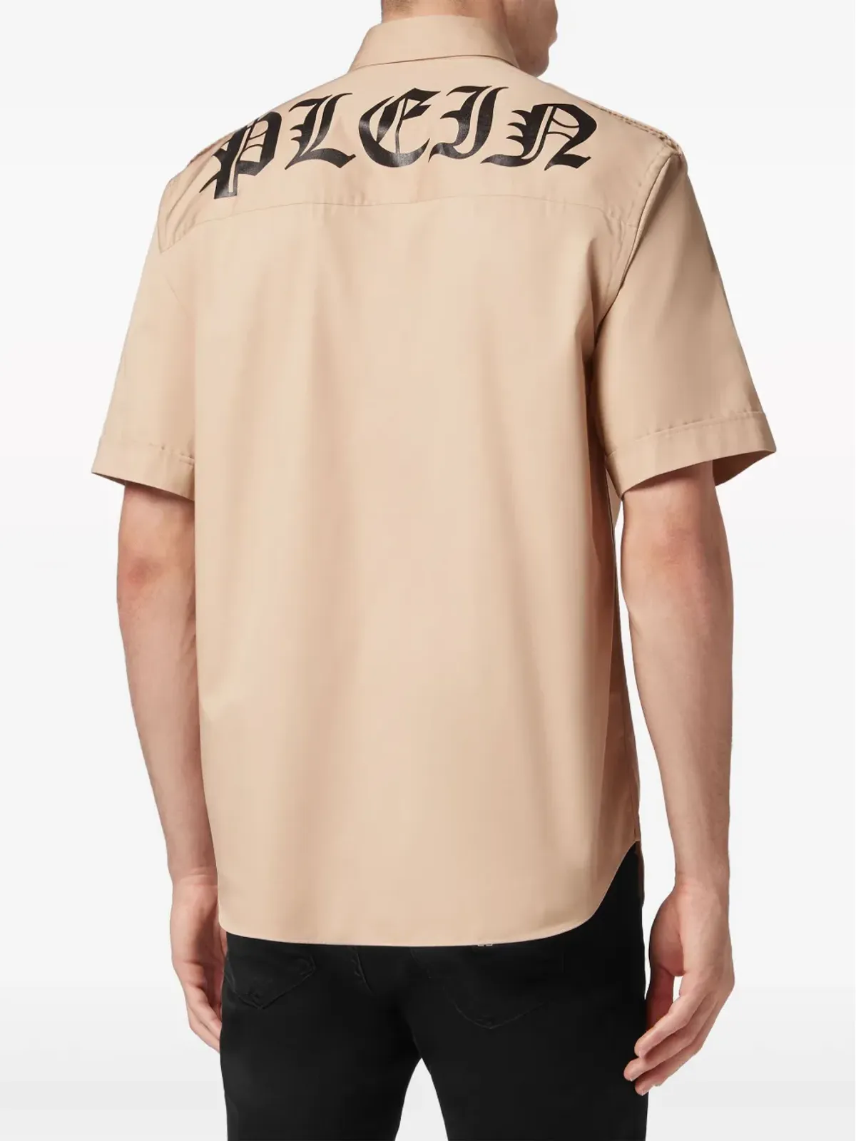 Philipp Plein ゴシック コットン ミリタリーシャツ - ベージュ系 - 画像4