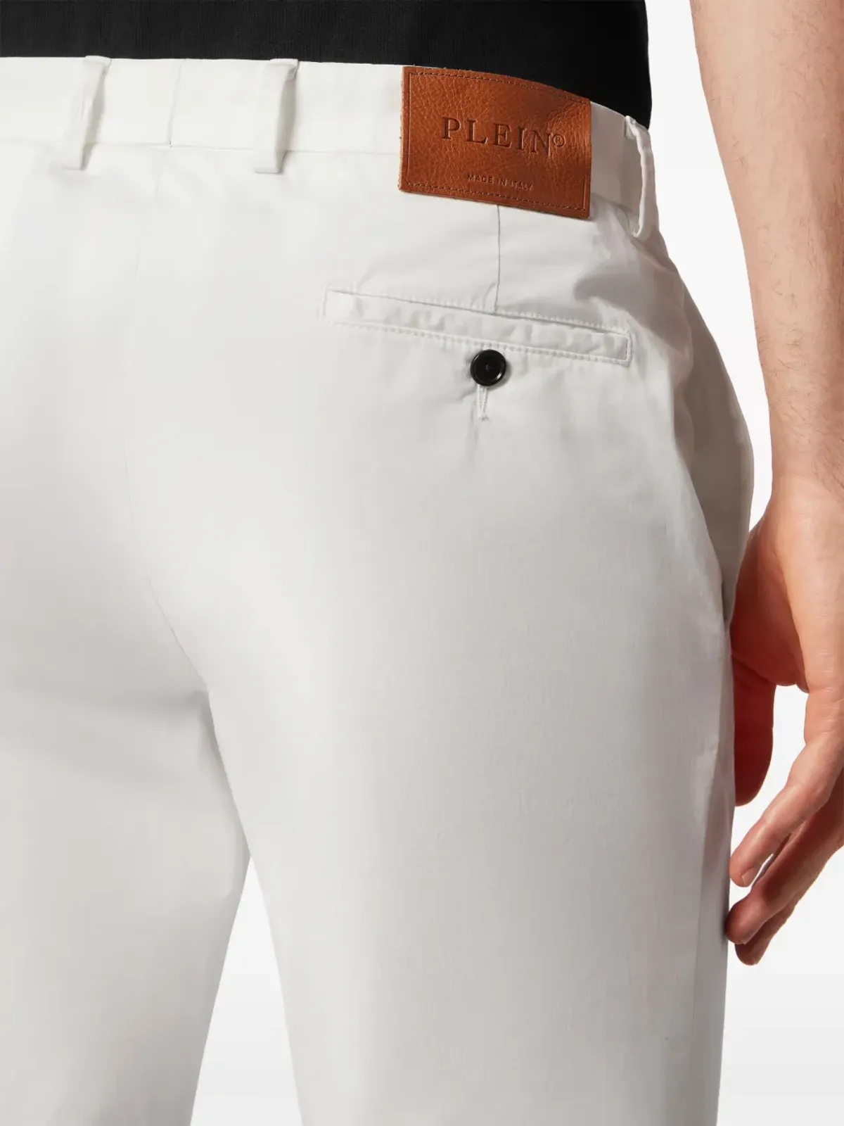 Philipp Plein スリムカット ギャバジン チノパンツ - ホワイト - 画像4