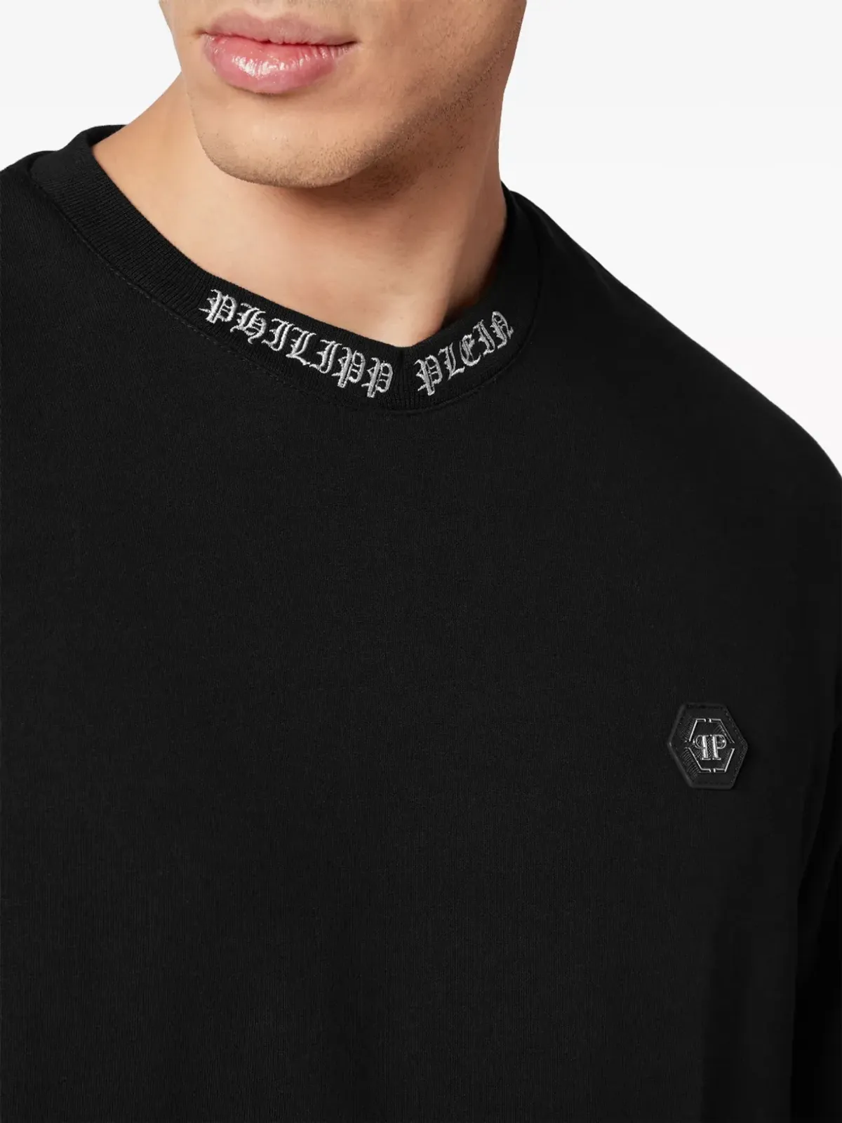 Philipp Plein ロゴ刺繍 クルーネック スウェットシャツ - ブラック - 画像4