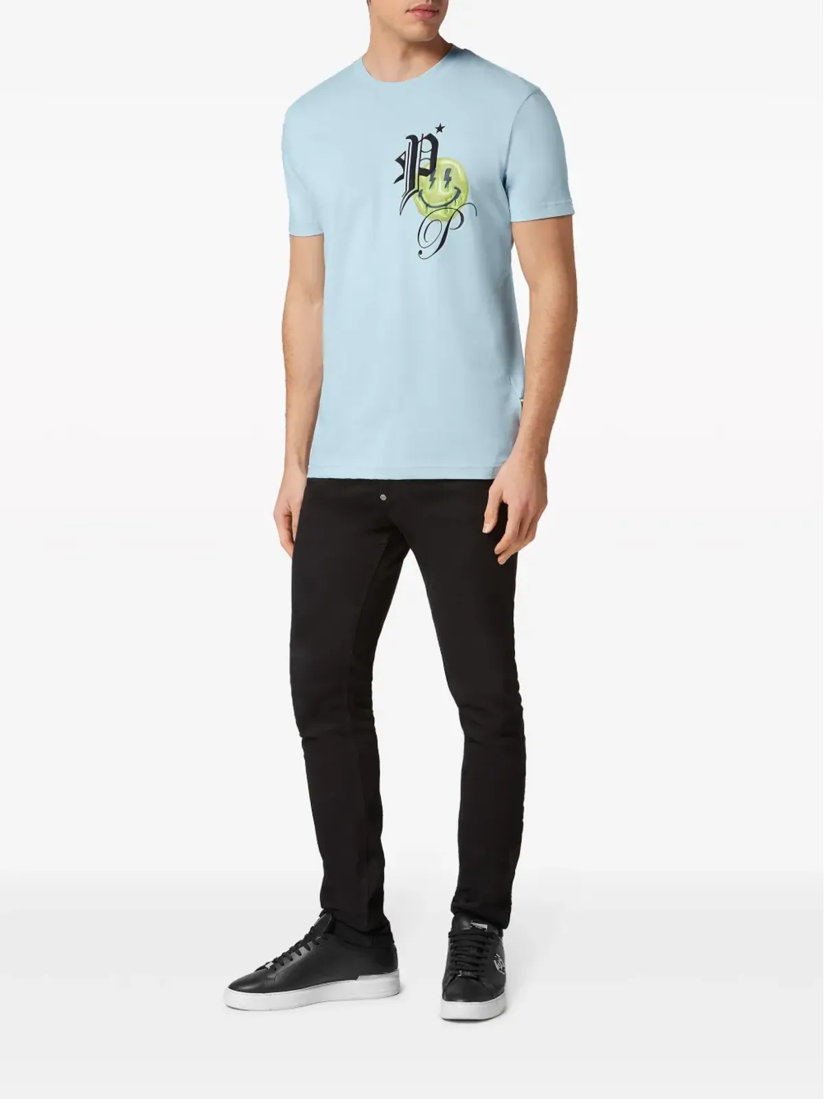 Philipp Plein スマイル コットンジャージー Tシャツ - ブルー - 画像2