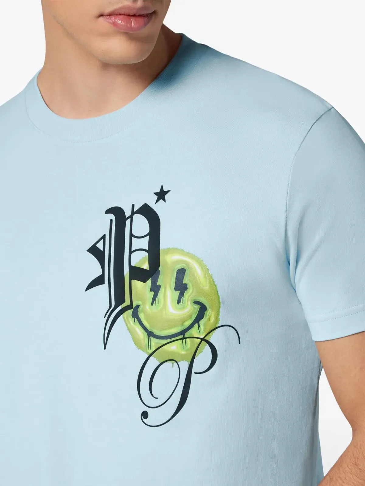Philipp Plein スマイル コットンジャージー Tシャツ - ブルー - 画像4