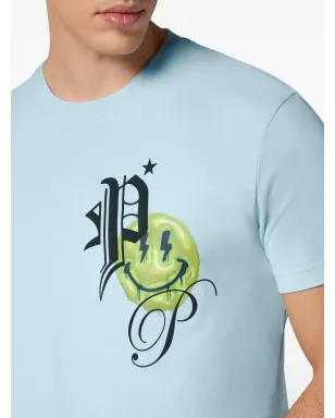 Philipp Plein スマイル コットンジャージー Tシャツ - ブルー - サムネイル4