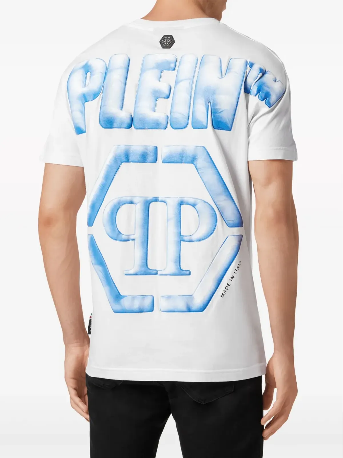 Philipp Plein SS 六角形プリント コットンTシャツ - ホワイト - 画像4