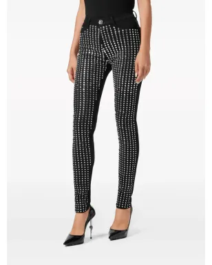 Philipp Plein クリスタル付き コットンブレンド スキニージーンズ ブラック - サムネイル3