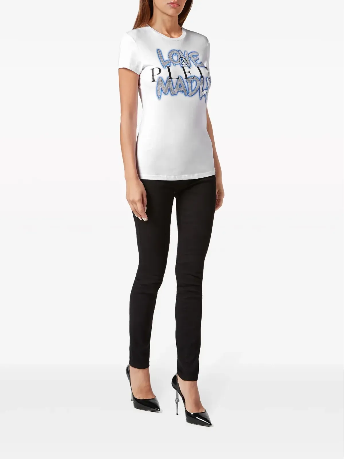 Philipp Plein ピュアクリスタル装飾 Tシャツ - ホワイト - 画像2