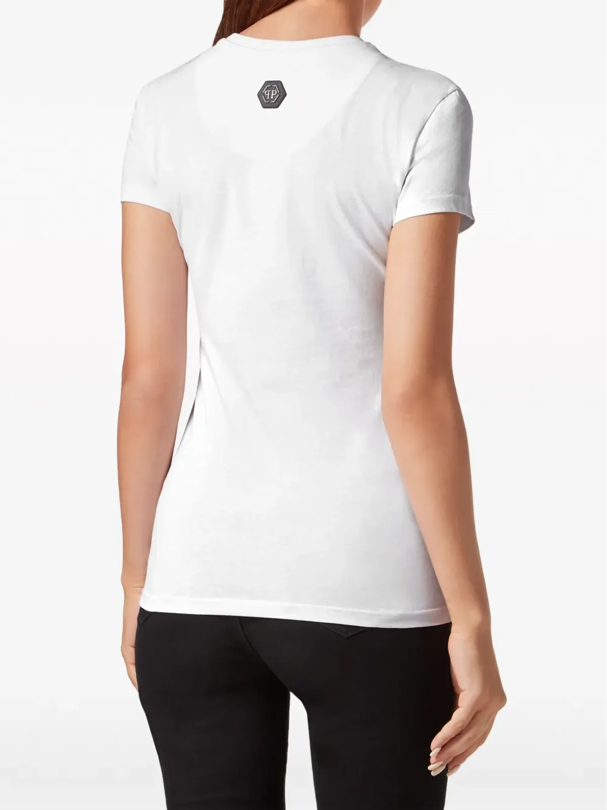 Philipp Plein ピュアクリスタル装飾 Tシャツ - ホワイト - 画像4