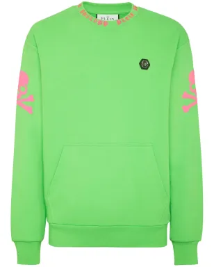 Philipp Plein スカルプリント コットン スウェットシャツ - グリーン - サムネイル1