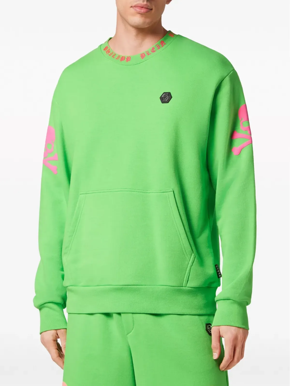 Philipp Plein スカルプリント コットン スウェットシャツ - グリーン - 画像3