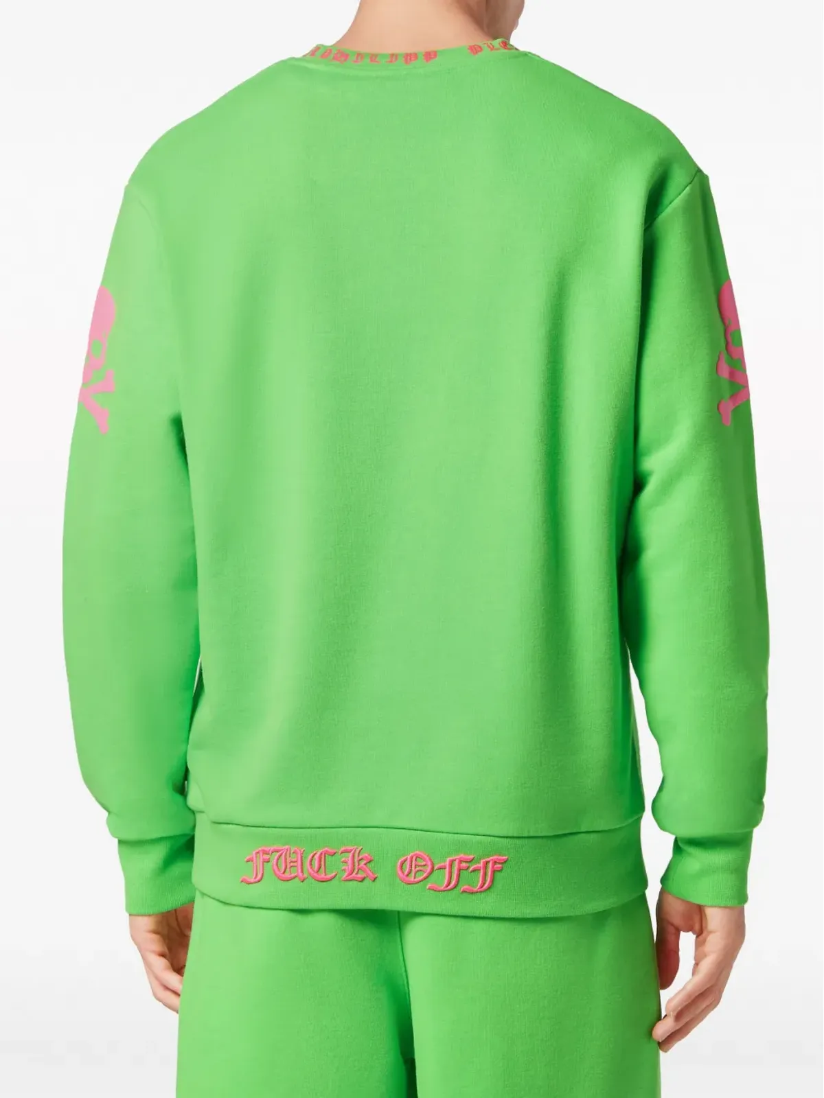 Philipp Plein スカルプリント コットン スウェットシャツ - グリーン - 画像4
