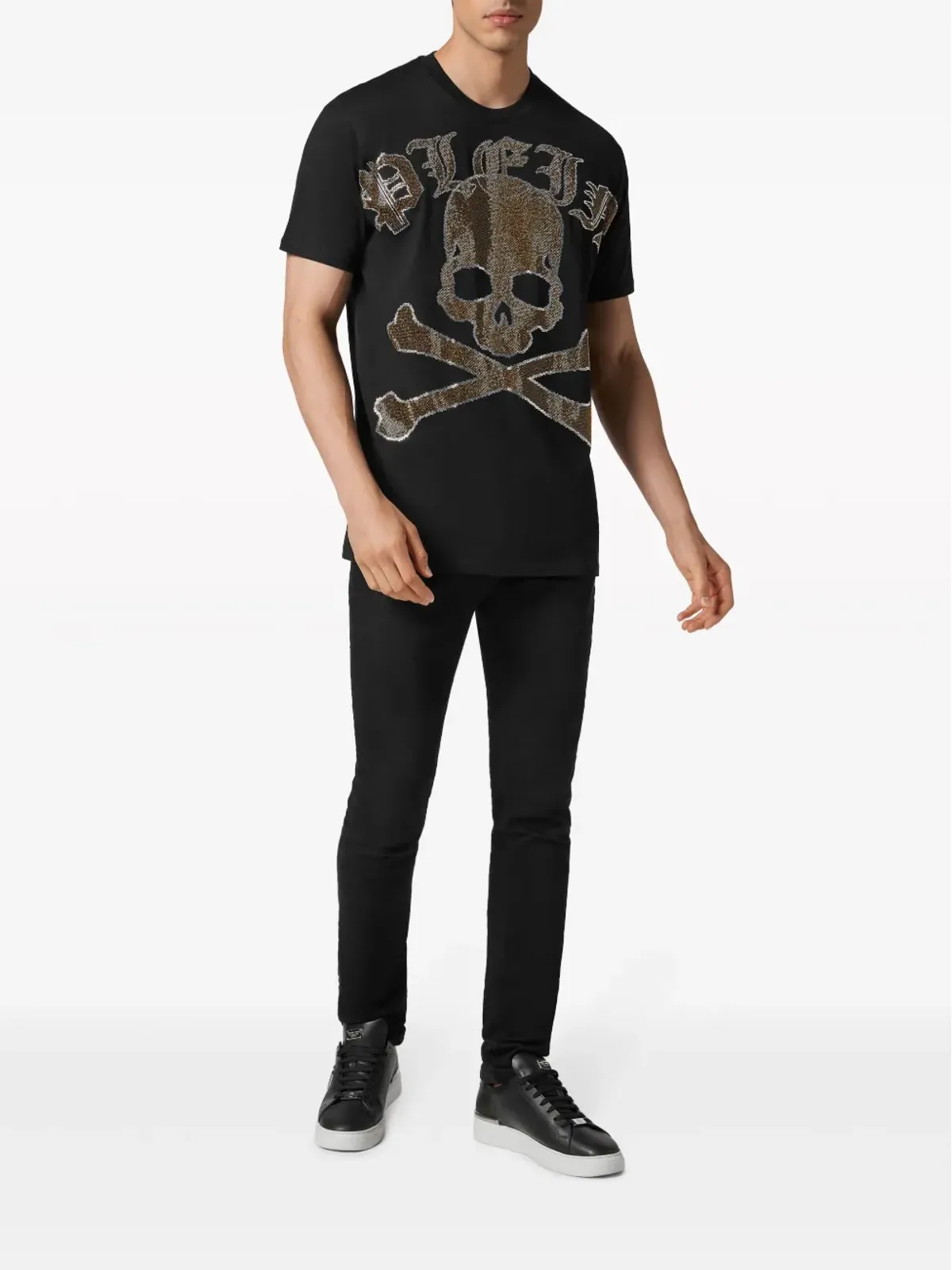 Philipp Plein ゴシック Plein ストラス コットン Tシャツ - ブラック - 画像2